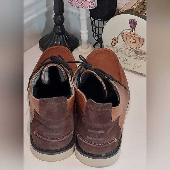 Tom's Mens Copper/Brown Navi Moc Chukka Boot Size 14 Pre-owned - Picture 4 of 8